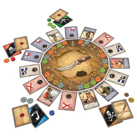 15 Men Strategy Board Game -A Game of Mutiny on a Pirate Vessel {3}
