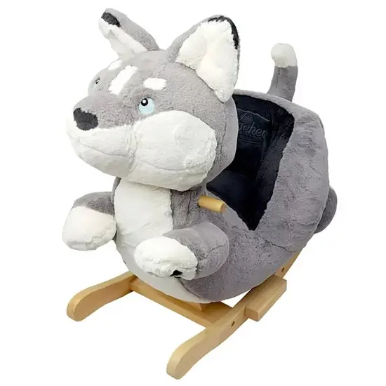 Gerardo's Toys: Little Rockers - Wolf - Wooden Plush Ride-On Rocking Animal Toy, Plays Music, Removable Soft Fabric Cover, Toddler & Kids Ages 24mo+ {7}