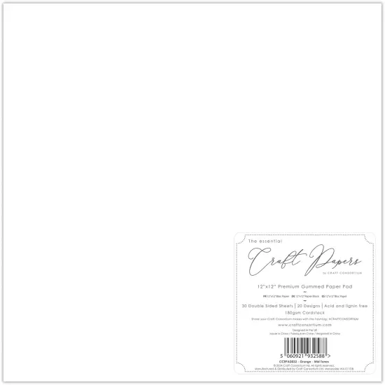 Craft Consortium Double-Sided Paper Pad 12"X12" 20/Pkg-Grunge - Mid Tones {3}