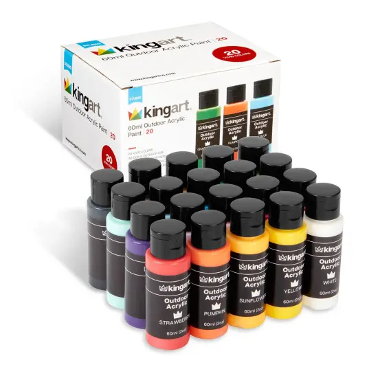 KINGART® Outdoor Acrylic Paint, 20 Colors {1}