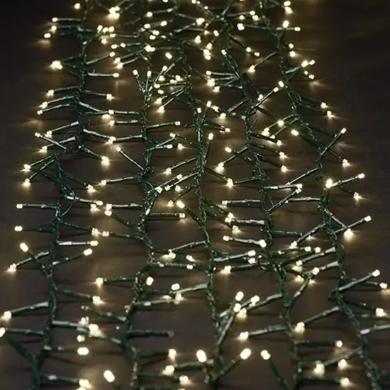 Roman LED USB Wide Angle Multi-Function Christmas Lights - Warm White- 62' Green Wire - 750ct {3}
