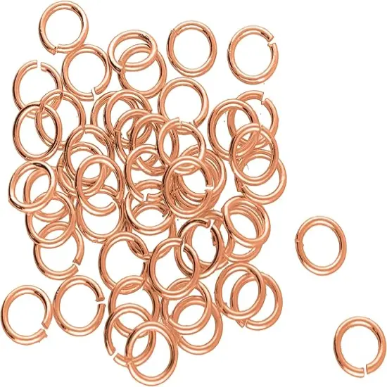 The Beadsmith Open Jump Rings &ndash; Wire Thickness, Findings for Making Keychains, Charms, Chain Mail and Body Jewelry Gold/5mm - 19 gauge {5}