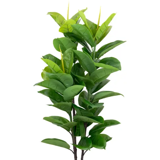 Northlight Artificial Potted Rubber Plant - 51" Green {4}