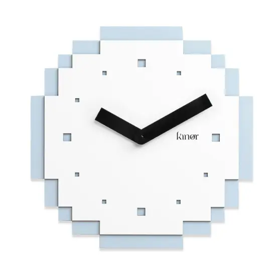 Pixel Wall Clock Navy Blue {2}