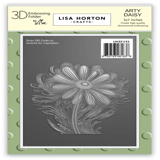 Lisa Horton CraftsEmbossing Folder 5"X7" -Arty Daisy {1}