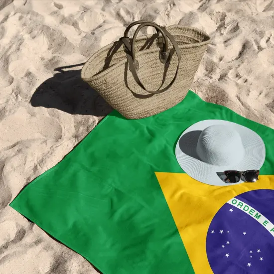 Country Flag Beach Towel Brazil {3}