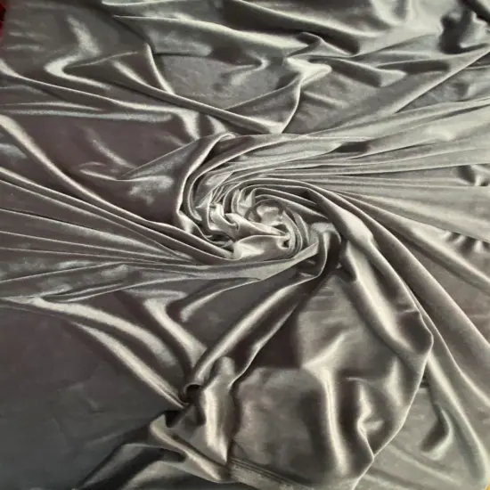 1 Yard Graphite Gunmetal Stretch Velvet Textile for Fashion, Costumes, Home D&eacute;cor, and Crafts 58/60 Inch Wide {3}