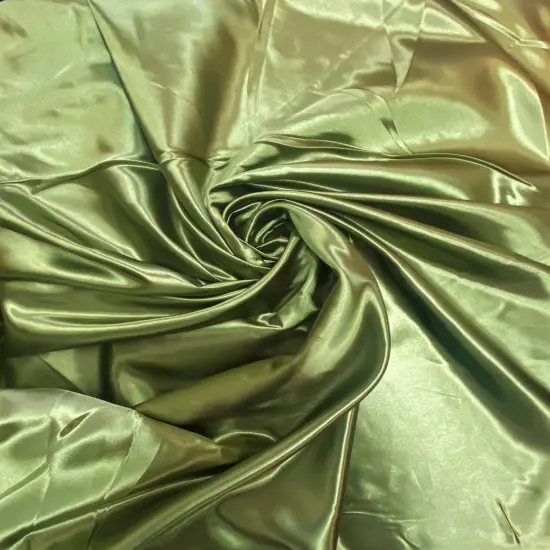 1 Yard Dark Sage Bridal Satin Fabric 58/60 Inch Wide Smooth Shiny Polyester for Bridal Wear & Decor Projects {1}