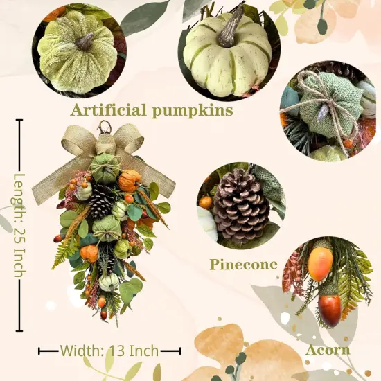 Fall Teardrop Wreath {3}