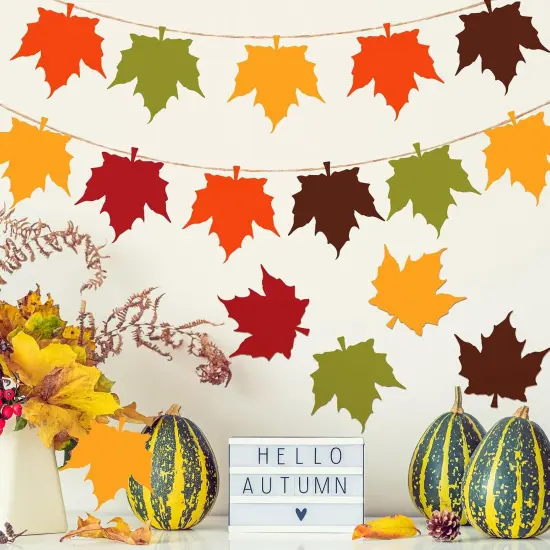 200 Pcs Paper Leaves Fall Thanksgiving Leaf {3}