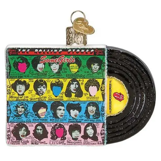 Old World Christmas 3.0 Inch Some Girls Album Cover Christmas Tree Ornament , The Rolling Stones Multicolored {1}
