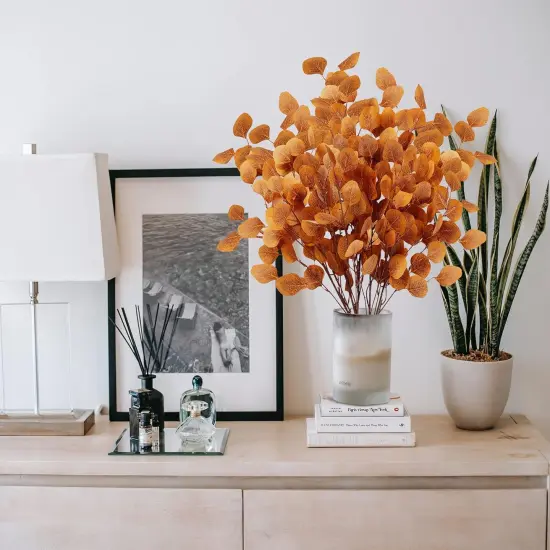 6 Pcs Fall Eucalyptus Leaves Artificial {3}