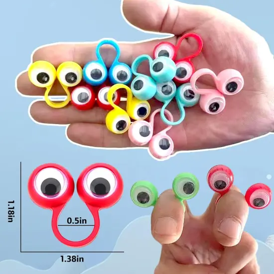 100 PCS Eye Finger Puppets Toys Set {3}