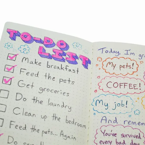 A5 Dotted Notebooks for Work, Travel, Business, College & More - Softcover Journals for Writing - Grid Notebook for Men & Women - Size 8.2" x 5.5" - 92 pages (Pink, 6 pack) {7}