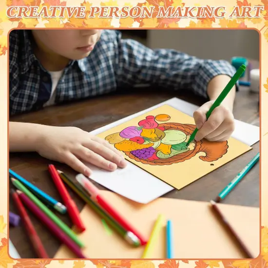 10PCS Large Thanksgiving Unfinished Wood Crafts {3}