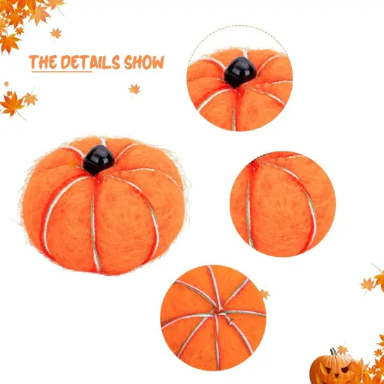 36 PCS Halloween Small Felt Pumpkin {3}