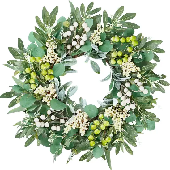 Artificial Eucalyptus Wreath for Front Door 20 Inc {1}
