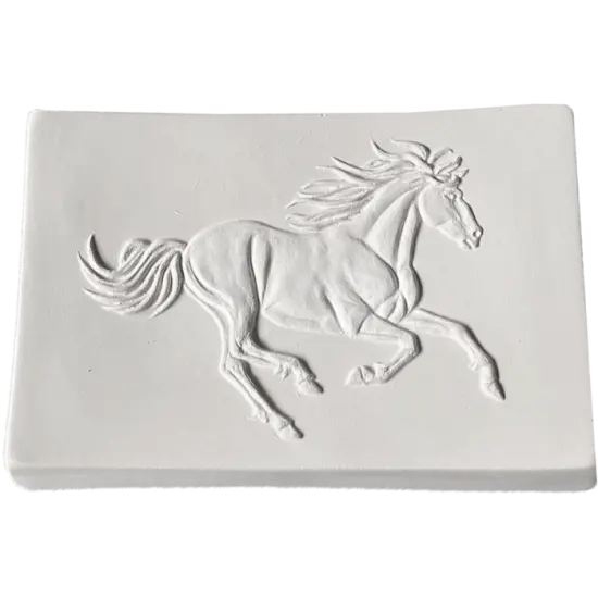 5.5" x 3" x 1" Horse Dish Slumping Glass Fusing Kiln Mold {2}