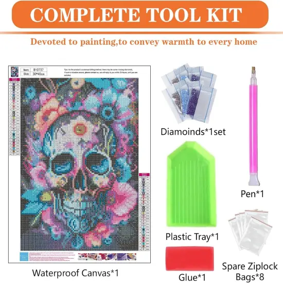 Sugar Skull Diamond Painting Kit {4}