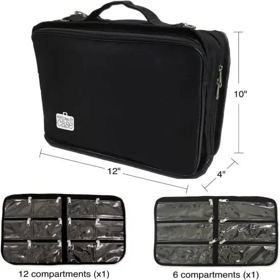 The Beadsmith Crafter&rsquo;s Tote &ndash; Personality Case &ndash; 12 x 10 Inches, Carrying Case with Shoulder Strap, Removable Zippered Pocket Pages, Ideal Storage for Arts & Crafts, Travel, Toiletries and Makeup Visit the The Beadsmith Store {2}