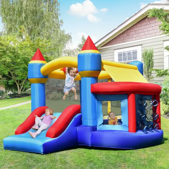 Costway InflatableBounce House Castle Slide Bouncer Kids Shooting Net {2}
