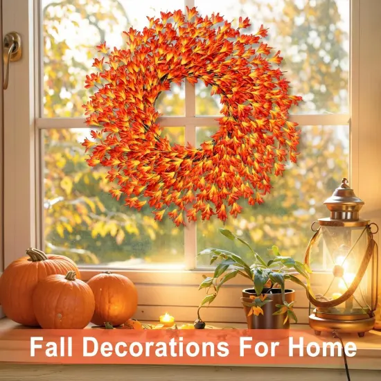 26 Inch Realistic Fall Wreaths for Front Door {5}