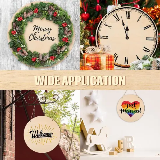 20 Pcs 12 Inch Wood Rounds for Crafts Unfinished Blank Wooden Circle Signs Discs {3}