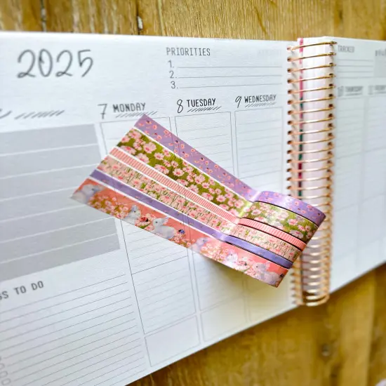 Easter Bunnies Grass Spring Washi Tape Set April 2025 - W129 {5}