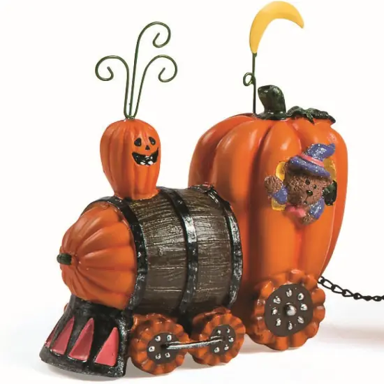 Pumpkin Express Train for Halloween Decorations - Fall Home Decor Table Top Figurines {4}