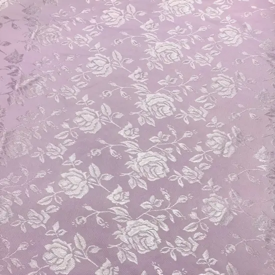 1 Yard Lavender Reversible Jacquard Satin Fabric for Curtains Tablecloth Apparel Crafts 58/60 Inches Width {1}
