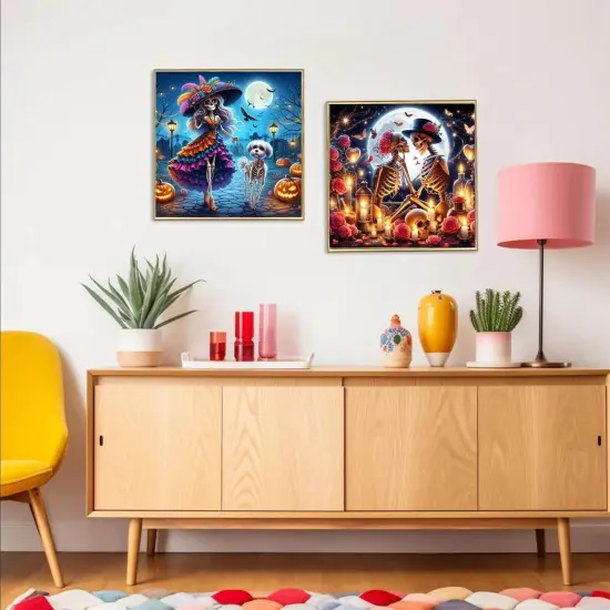 Skeletons Under The Moonlight Diamond Art Kits {3}