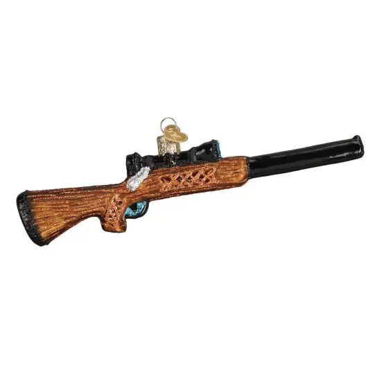 Old World Christmas 1.5 Inch Rifle Tree Ornament , Warfare Hunting Shooting Sport Multicolored {1}