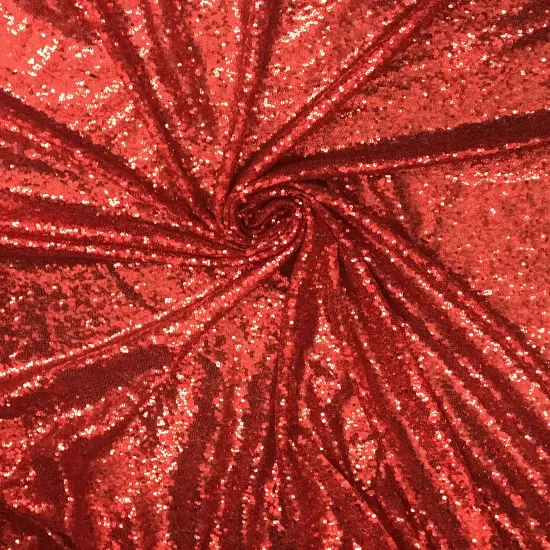 1 Yard Sparkling Red Glitz Sequin Fabric 52/54 Inches Wide {2}