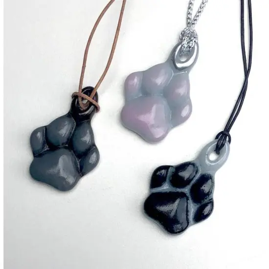 3.75" x 3" x 1.5" Paw Holey Frit Casting Glass Fusing Kiln Mold {2}