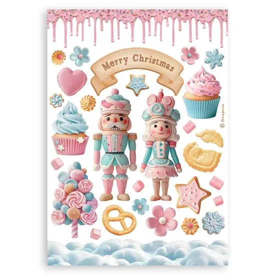 Stamperia A5 Washi Pad 8/Pkg-Candy Christmas {6}
