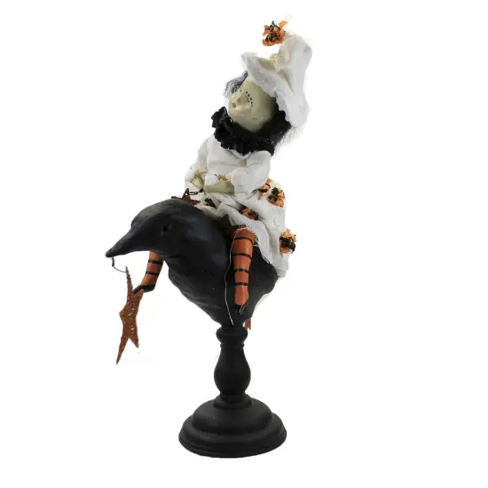 Dee Harvey 14.75 In Kallie's Crow Halloween Figurine , Lightweight Halloween Decor Halloween Witch Multicolored {3}