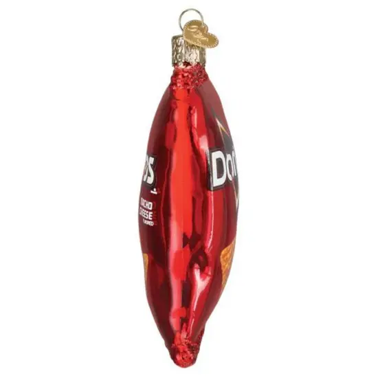 Old World Christmas 3.0 Inch Nacho Cheese Doritos Chip Bag Christmas Tree Ornament , Ornament Snack Food Taco Red {2}