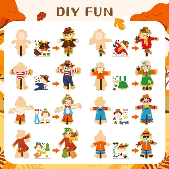 123Pcs Fall Scarecrow Craft Kit for Kids {2}