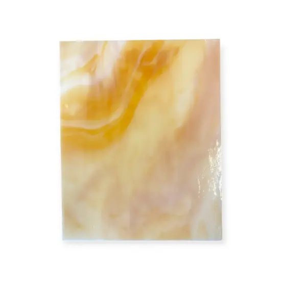 Wissmach Stained Glass Sheet : Light Amber, Wisspy Opal {3}