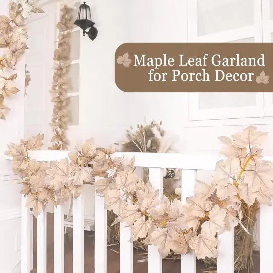 6 FT Fall Garland Maples Leaves {3}