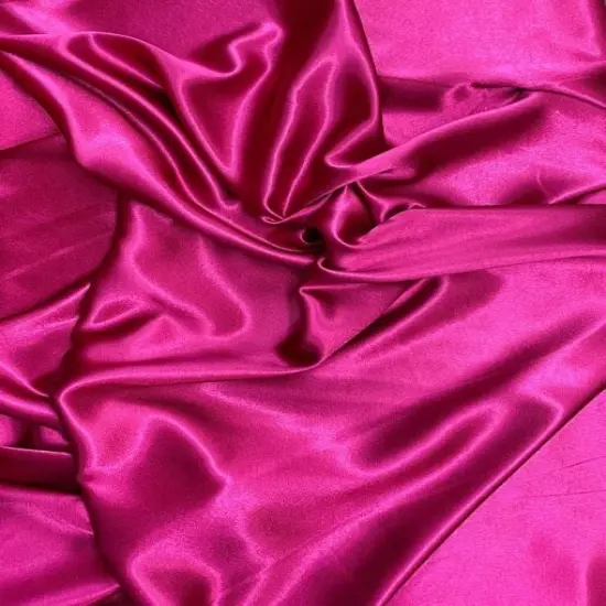 1 Yard Fuchsia Crepe Satin Fabric Smooth Flowing Material for Evening Gowns Costumes and Fashion Sewing 58 Inch Width {2}