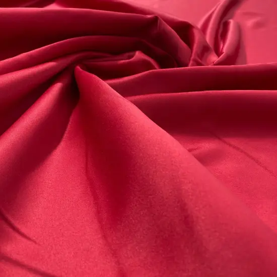 1 Yard Satin Bridal Fabric 60" Wide, 100% Polyester Cherry red {1}