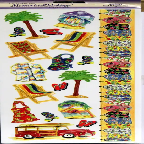 Memories In The Making Vintage Beach Stickers {1}