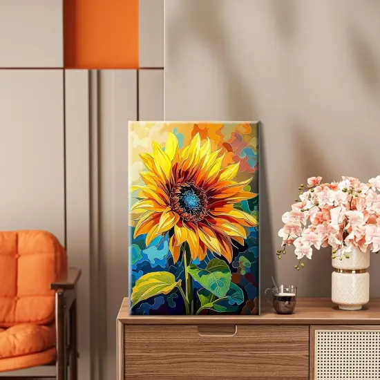Sunflower Paint by Number with Easel - 026 {3}