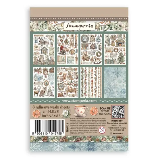 Stamperia A5 Washi Pad 8/Pkg-The Owl's House {3}