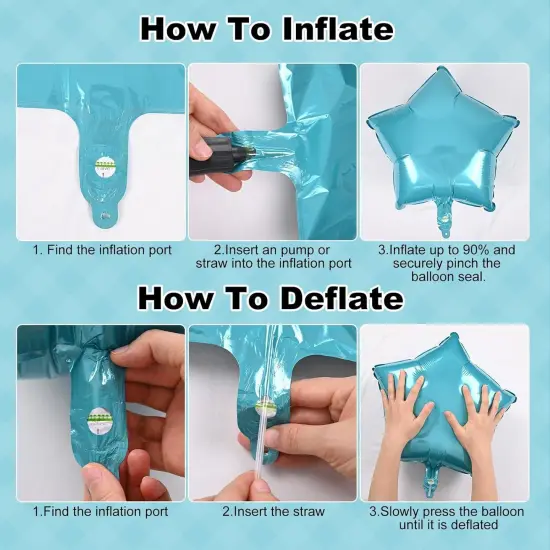 Happy Birthday Balloon Banner Blue Green {2}