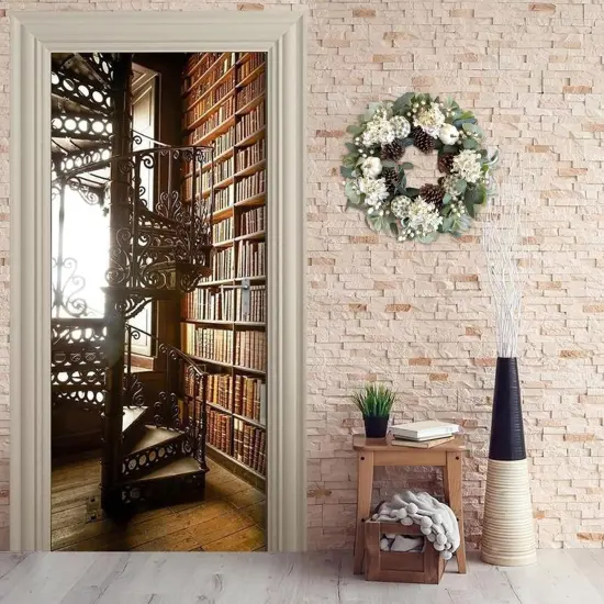 Fall Wreath with Hydrangeas, Pumpkins & Eucalyptus {5}