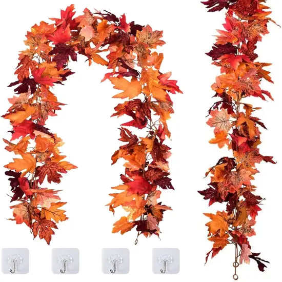 Ft Fall Garland Maple Leaf for Mantle {1}