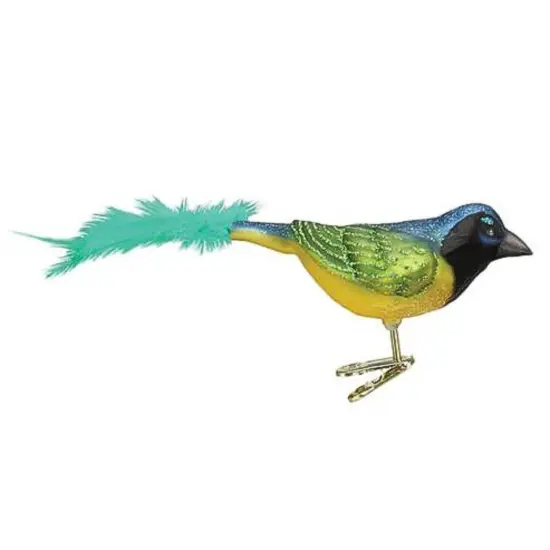 Old World Christmas 2.0 Inch Green Jay Tree Ornament , Christmas Ornament Birds Multicolored {2}