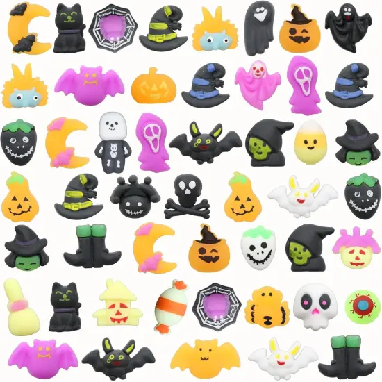 50 PCS Halloween Mochi Squishy Toys {1}
